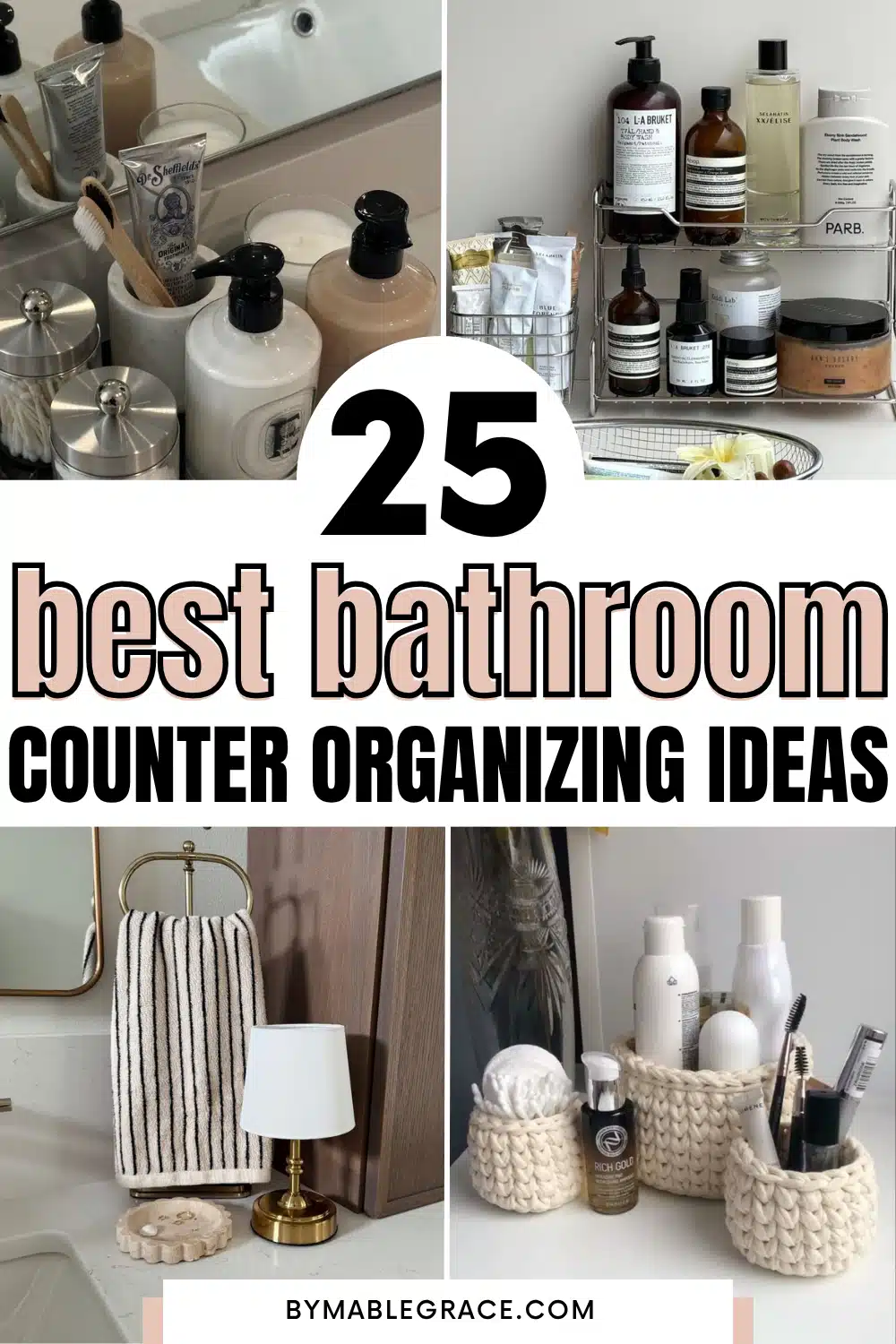 bathroom counter organization ideas