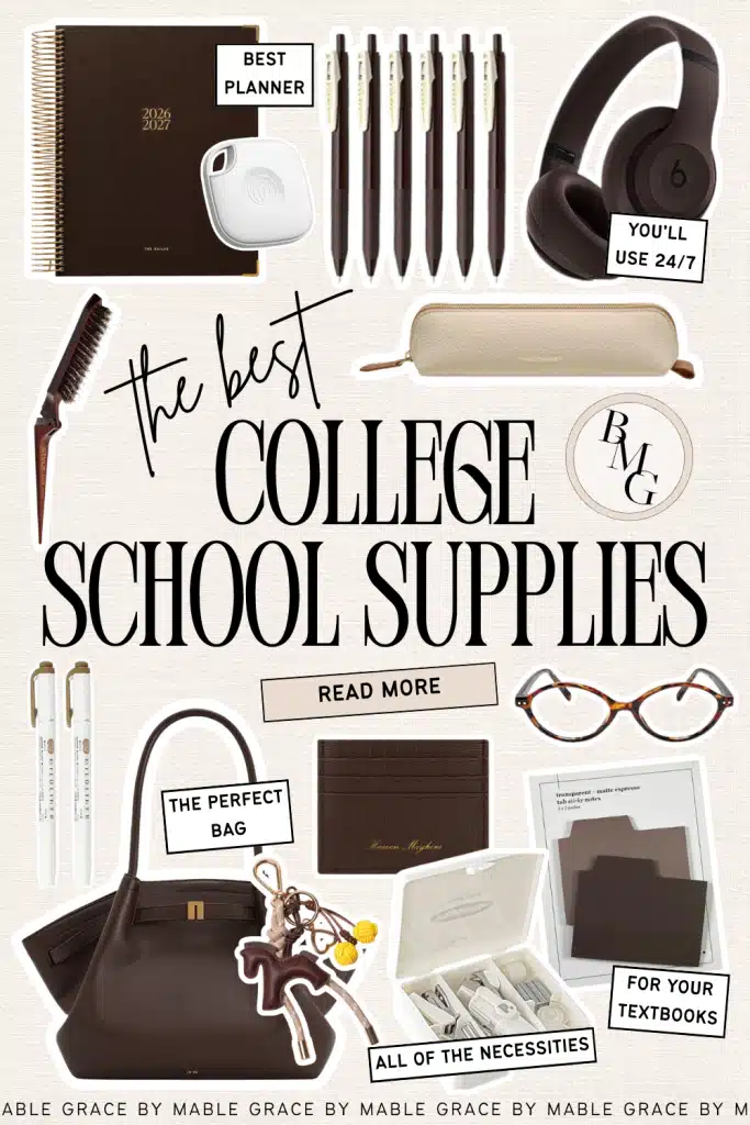 college school supplies aesthetic