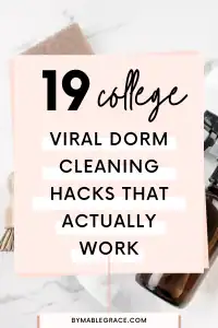 dorm cleaning hacks