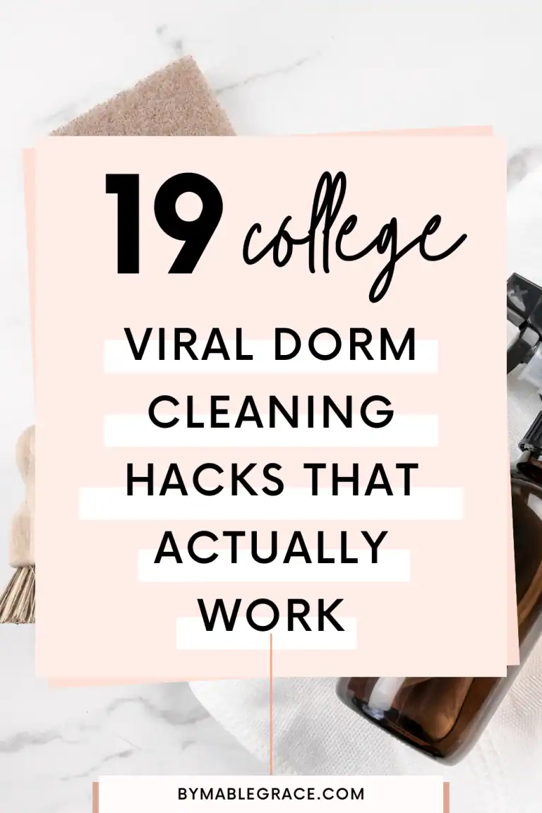 dorm cleaning hacks
