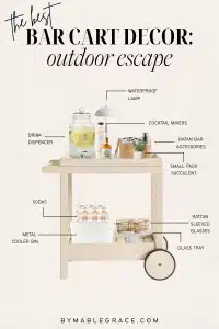 bar cart decor ideas without alcohol