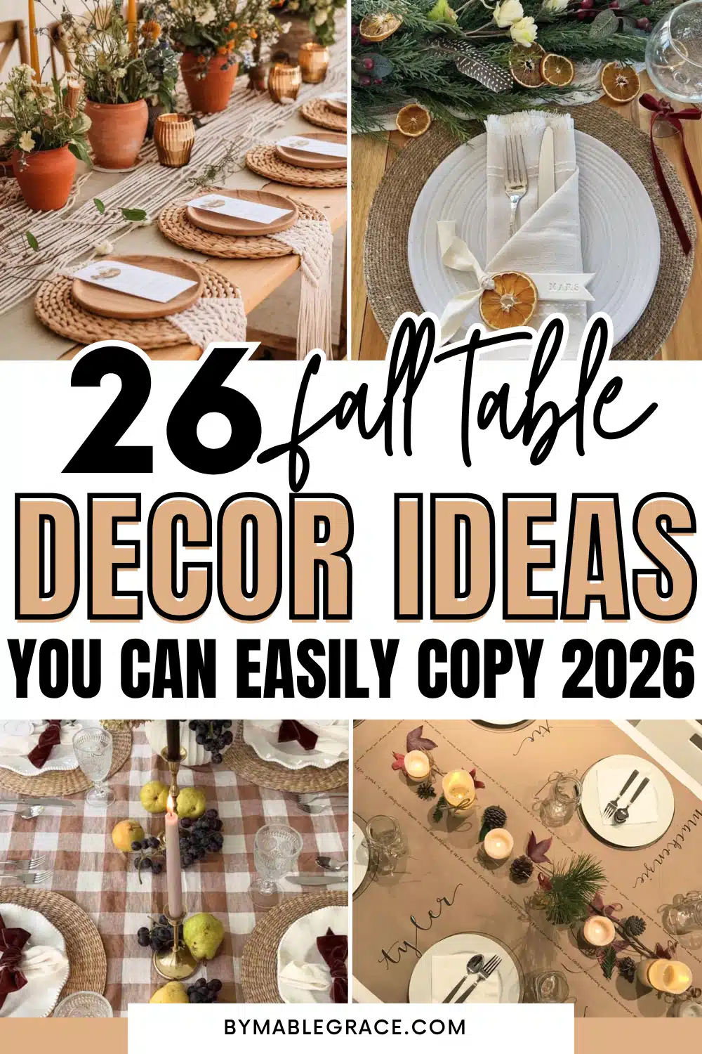fall table decor ideas