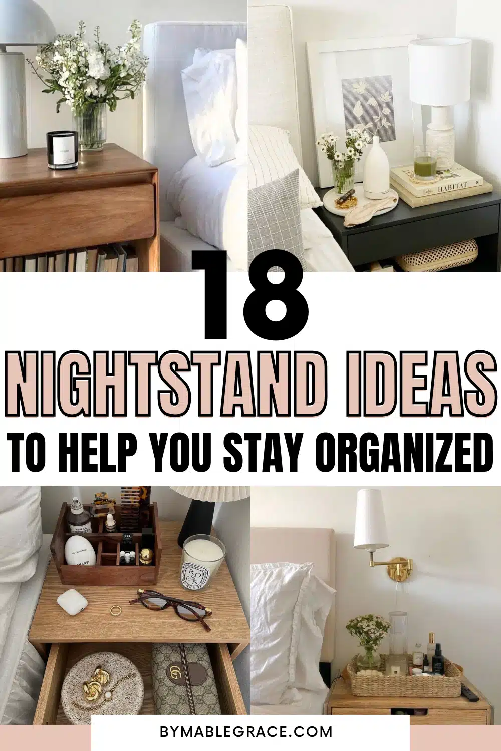 nightstand organization ideas