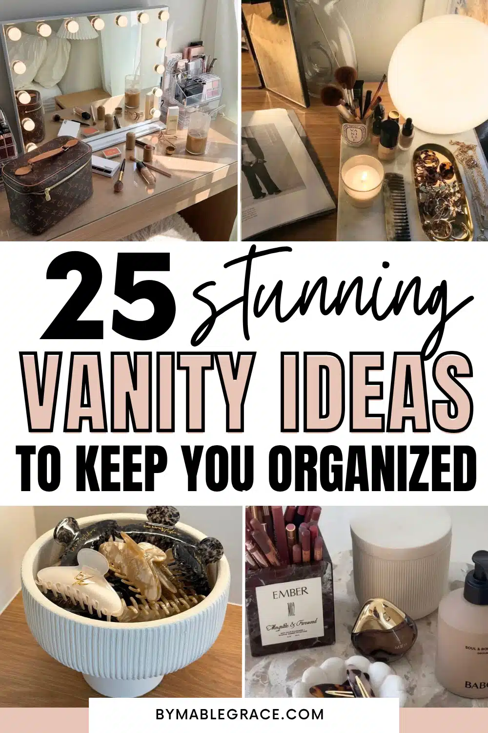 vanity organization ideas