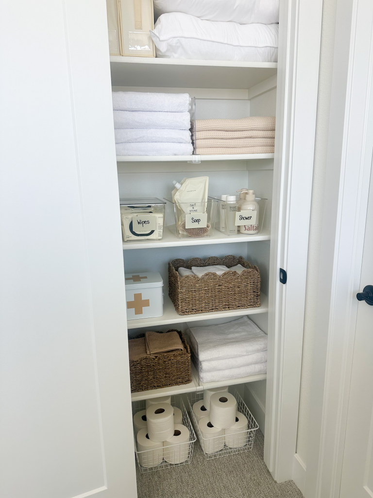 linen closet organization