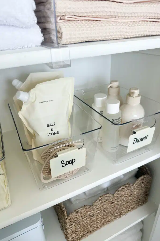 linen closet organization