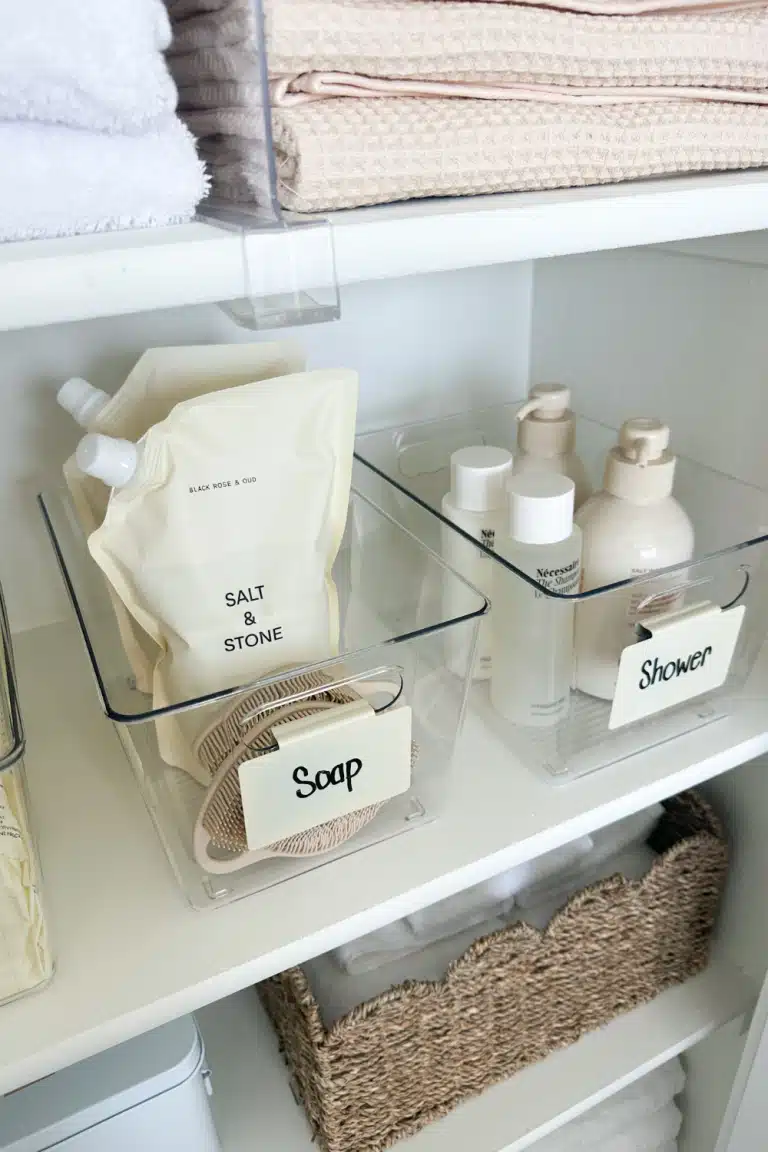 linen closet organization